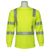 Erb Safety 9207SEG Birdseye Mesh, Class 3, Seg. Reflective Tape, Hi-Viz Lime, 2X 62310